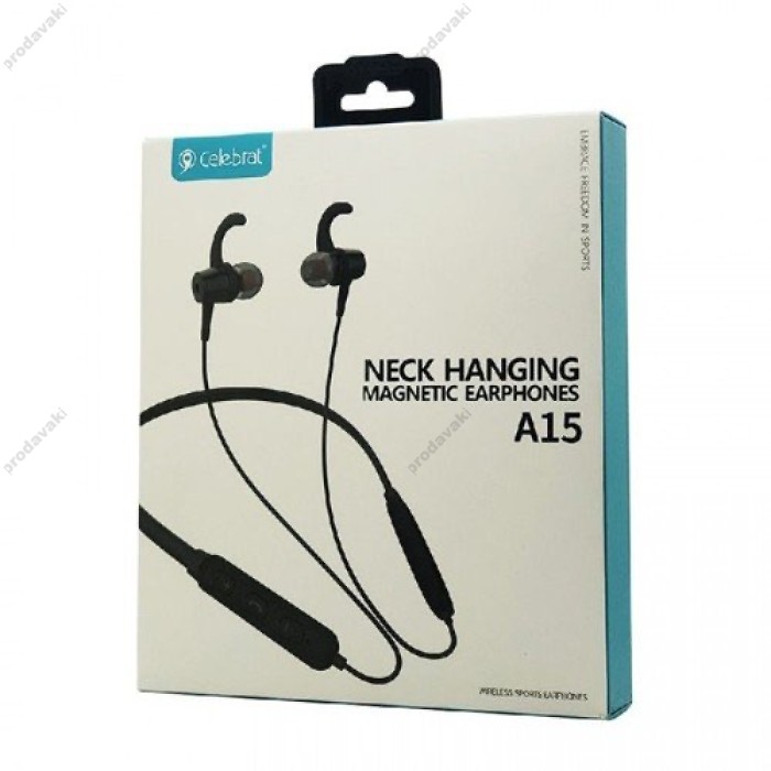 Бездротові Bluetooth навушники Celebrat A15 BT 4.2 Black